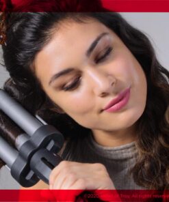 REVLON 3 Barrel Jumbo Hair Waver | Long-Lasting, Natural Looking Waves, (Grey) Grey 33 71ByvT6 SL
