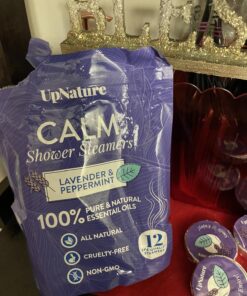 UpNature Shower Steamers Aromatherapy, Calm 12pcs - Lavender Shower Steamer Restore Relaxation, Essential Oil Lavender Shower Bath Bombs Tablets for Stress Relief, Self Care Gifts for Women & Men Calm Relaxation 25 71Bz2Muw0NL