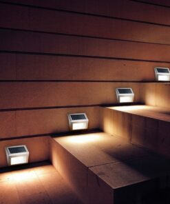 Lightess Solar Stair Lights Outdoor LED Deck Step Lighting Stainless Steel for Paths Patio Pack of 6 Cool White 21 71BzPJ7PDL