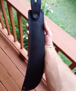 Condor Tool & Knife Golok Machete with Leather Sheath | Heavy Duty Machete | High Carbon Steel | Walnut Handle | Hand Crafted Leather Sheath | Tactical Machete | 0.2in Thick | 14.5in Blade | 30.7oz 1 29 71C MIEfy5L 1