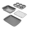 Ecolution EIOGY-1204 Toaster Oven Bakeware 4Piece Set | Nonstick Heavy Duty Carbon Steel,Gray Gray 18 71C PFqpvBL