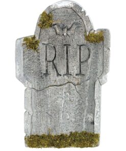 Mossy Bat Tombstone, 22", Gray - 1 Pc