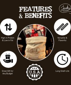 Jerky Gift Basket for Men - 26pc Jerky Variety Pack of Beef, Pork, Turkey, & Ham Snack Sticks - High Protien Healthy Snack - Unique Gift for Men 26 Piece Set 34 71C0ttqSzKL