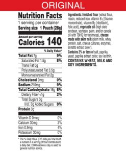 Cheez-It Cheese Crackers, Baked Snack Crackers, Lunch Snacks, Original (40 Packs) 1 Ounce (Pack of 40) 27 71C1EVx4goL