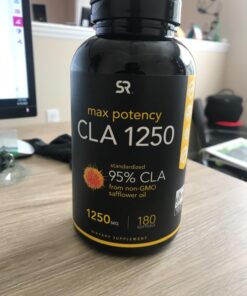 Sports Research CLA - 1250mg with Active Conjugated Linoleic Acid for Men and Women | Non-GMO, Soy & Gluten Free - 95% (180 Softgels)… 180 Count (Pack of 1) 95% CLA 35 71C1LzkiGL