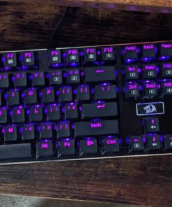 Redragon K556 RGB LED Backlit Wired Mechanical Gaming Keyboard, 104 Keys Hot-Swap Mechanical Keyboard w/Aluminum Base, Upgraded Socket and Noise Absorbing Foams, Soft Tactile Brown Switch K556 Wired 49 71C1wCUIC3L