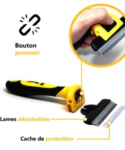 Thunderpaws Best Professional De-Shedding Tool and Pet Grooming Brush, D-Shedz for Breeds of Dogs, Cats with Short or Long Hair, Small, Medium and Large (Yellow) Yellow 29 71C2NbQaENL