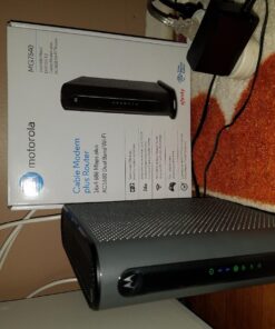 MOTOROLA MG7540 16x4 Cable Modem Plus AC1600 Dual Band Wi-Fi Gigabit Router with DFS, 686 Mbps Maximum DOCSIS 3.0 - Approved by Comcast Xfinity, Cox, Charter Spectrum, More 35 71C2gV4askL