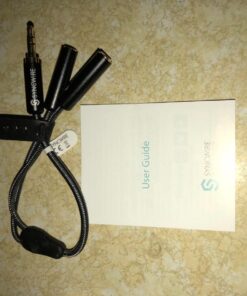 Syncwire Headphone Splitter, Nylon-Braided Extension Cable Audio Stereo Y Splitter (Hi-Fi Sound), 3.5mm Male To 2 Ports 3.5mm Female Headset Splitter for Phone, PS4, Switch, Tablets & More Black 53 71C2obUDouL 1