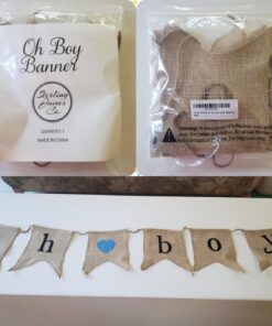 Oh Boy Burlap Banner - Baby Shower Decorations For Boy - Gender Reveal Party 23 71C2t7cNgcL