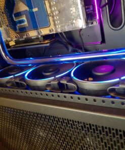 PCCOOLER 120mm Case Fan 3 Pack Moonlight Series, Computer Case Fan PWM High Performance Cooling PC Fans Dual Light Loop Quiet Fan/Multiple Light Modes with Controller for PC Cases 3IN1 75 71C3UFHr92L