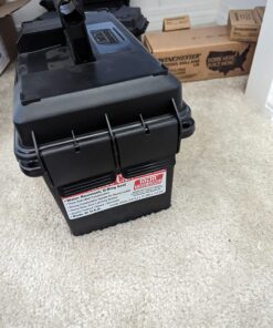 MTM AC50C-40 Ammo Can, 50-Caliber, Heavy-Duty Dual Latching System, Rugged Polypropylene Plastic, O-Ring Seal System, Water Resistant, Bulk Ammo Storage, USA Made, Black 50-Caliber Ammo Can 33 71C4IjxxWLL