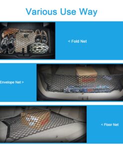 9 MOON® 4 Hooks Car Trunk Cargo Net Mesh Storage Organizer - Car Net for Kids Luggage - Universal Car Accessories Net 13 71C4JPg6cvL