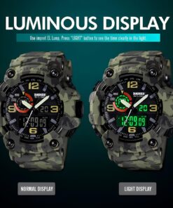 Gosasa Men's Watches Multi Function Military S-Shock Sports Watch LED Digital Waterproof Alarm Watches… A _1520_camouflage&green 27 71C4Kzi2HIL