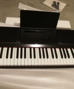 The ONE Keyboard Piano, 61 Key Piano Keyboard for Beginner/Professional, Electric Piano w/Lighted Keys, Music Stand & Piano App, Supports USB MIDI/Audio/Microphone/Headphones/Sustain Pedal Onyx Black 21 71C4eaUxwAL