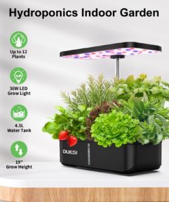 Indoor Garden Hydroponics Growing System, DUESI Upgrade 12 Pods Plant Germination Herb Kit with LED Grow Light, Hydrophonic Planter Grower Harvest Vegetable Lettuce for Hydroponic Gardeners (12 Pods) 34 71C4qEQ688L