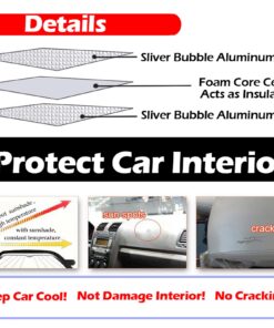 Big Hippo Front Car Sunshade Windshield-Jumbo/Standard Sun Shade Keeps Vehicle Cool-UV Ray Protector Sunshade-Easy to Use Sun Shade-Silver(55.16"X 27.5") Silver 55.16"*27.5" 34 71C6vPylyOL