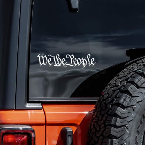 We The People Decal Vinyl Sticker Auto Car Truck Wall Laptop | White| 6" x 1.5"