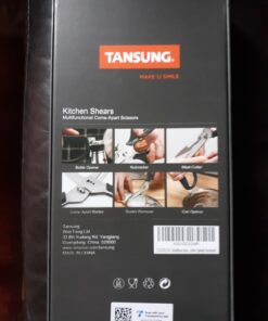 Kitchen Shears, TANSUNG Kitchen Scissors Heavy Duty Dishwasher Safe Food Scissors, Multipurpose Scissors Stainless Steel Kitchen Scissors for Chicken, Poultry, Vegetables, Meat, Fish, Herbs, BBQ Black 45 71C7tBW1LSL