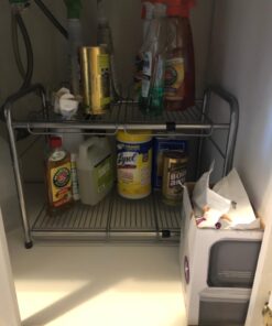 Surpahs 2 Tier Under Sink Expandable Shelf Organizer, Storage Rack (Silver) 35 71C86QqEV4L