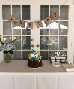 Oh Boy Burlap Banner - Baby Shower Decorations For Boy - Gender Reveal Party 17 71C8q5Gfk5L