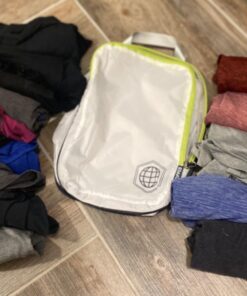 Compression Packing Cubes for Travel - Luggage and Backpack Organizer Packaging Cubes for Clothes (White and Green, 2 Piece Set) 2Piece White and Green 40 71C9h3zdEfL