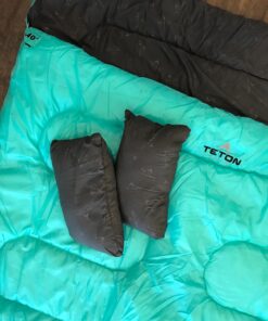 TETON Sports Cascade Double Sleeping Bag; Lightweight, Warm and Comfortable for Family Camping, Teal, 87" x 60" Cascade Double-Wide 43 71CA2m8vL3L