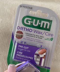 GUM - 10070942007242 Orthodontic Wax, Mint with Vitamin E and Aloe Vera (Pack of 6) (Pack of 6) 40 71CBFVW FXL