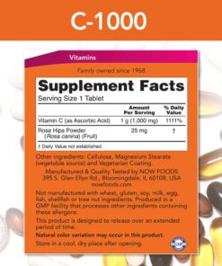 NOW Supplements, Vitamin C-1,000 with Rose Hips, Sustained Release, Antioxidant Protection*, 250 Tablets 21 71CBGpzcnxL