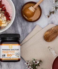 MANUKA DOCTOR - MGO 80+ Manuka Honey Multifloral, 100% Pure New Zealand Honey. Certified. Guaranteed. RAW. Non-GMO (8.75oz) Multifloral MGO 80 8.75 Ounce 20 71CBnhdgrfL