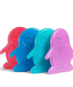 Alternative view of Fit & Fresh Cool Coolers Kids Lunch Box Ice Packs, Slim Ice Packs for Lunch Bags, Lunch Ice Packs Reusable-Multicolored 4 Pack (Penguin) Penguin