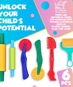 Alternative view of Clay and Dough Tools Six Piece Set - Ages 3 & Up DIMROM (6pcs) 6pcs