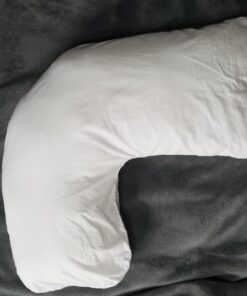 DMI Body Pillow, Side Sleeper Pillow and Pregnancy Pillow with Contoured Support to Eliminate Neck, Back, Hip, Joint Pain and Sciatica Relief with Removable Washable Cover, Firm, U Shape Neck Pillow Half Body Pillow 51 71CGKcMj6kL