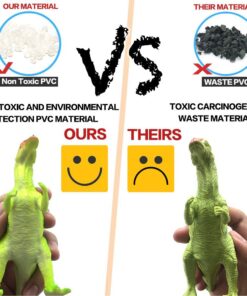 Kids Dinosaur Figures Toys, 7 Inch Jumbo Plastic Dinosaur Playset, STEM Educational Realistic Dinosaur Figurine for Boys Girls Toddlers Including T-Rex, Stegosaurus, Triceratops, Monoclonius, 12 Pack 21 71CHHX15iEL