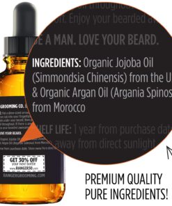 Leven Rose Beard Oil for Men and Beard Softener 100% Pure Natural for Bearded Men, Mustaches, and Moisturized Skin 1 oz by Ranger Grooming Co 19 71CI1lMp ML