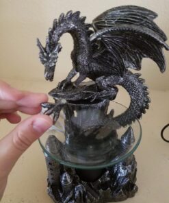 Mythical Winged Dragon Guarding Castle Electric Oil Warmer or Wax Tart Burner for Decorative Medieval & Gothic Decor Statues and Figurines As Aromatherapy Essential Scented Oil Gifts for Dragon Lovers 31 71CIV1O14FL