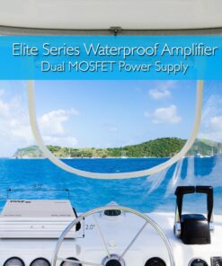 Pyle Hydra Marine Amplifier - Upgraded Elite Series 400 Watt 4 Channel Audio Amplifier - Waterproof, Dual MOSFET Power Supply, GAIN Level Controls, RCA Stereo Input & LED Indicator (PLMRA400) 24 71CIib4F8eL