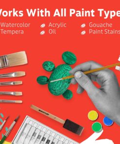 Alternative view of Artlicious Paint Brushes - Acrylic Paint Set and Detail Paint Brushes for Kids - Use with Craft, Watercolor, Oil, Gouache Paints, Face Art, Washable Paints, Miniature Detailing and Rock Painting 10 Pack