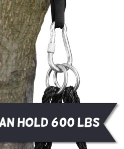 Giant 40 Inch Spider Web Tree Swing, 600 lb Weight Capacity, Durable Steel Frame, Waterproof, Adjustable Ropes, Flag Set and 2 Carabiners, Non-Stop Fun for Kids! Red 22 71CJ4gZBEcL