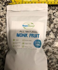 NatriSweet Organic Monk Fruit Extract, 3.5 oz, Pure Monk Fruit Sweetener Organic with No Erythritol, No Fillers, Zero Calories, Pure Monkfruit Sweetener for Keto and Paleo Diet, 322 Servings 28 71CK8MYtDL