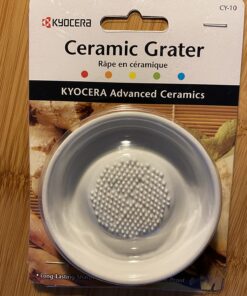 Kyocera 3.5” Ceramic Grater For Ginger, Cheese, Garlic, and More, Essential Kitchen Tool, White 3-1/2-Inch 32 71CKNt6no6L