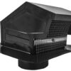 Builder's Best 084635 Galvanized Steel Roof Vent Cap with Damper & Removable Screen, 4" Diameter Collar, Black (Discontinued) Discontinued 24 71CKWnYBRzL