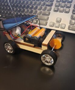 Pica Toys Solar-Powered Car V1, Wooden STEM Kit with Wireless Remote Control for Boys and Girls, Hybrid Powered by Solar Power and Batteries, Educational Motor Toy Gift for Kids Aged 8-12 Classic 42 71CLpSu6F L