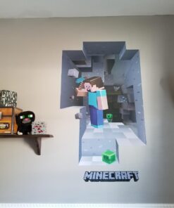 JINX Minecraft Digging Removeable Wall Cling Decal Sticker for Kids Room 13 71CM 8gaWL
