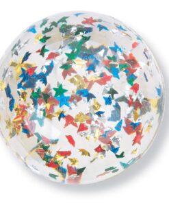 60mm Mega Star Confetti Bouncing Balls - 12 per pack