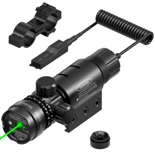 Feyachi Tactical Green Laser Sight with Mlok/Picatinny Rail Mount/Barrel Mount Include Pressure Switch Picatinny&Barrel-Mounted