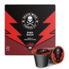 Death Wish Coffee Co. Single Serve Pods - Extra Kick of Caffeine - Dark Roast Coffee Pods - Made with USDA Certified Organic, Fair Trade, Arabica and Robusta Beans (20 Count) 20 Count (Pack of 1) 22 71CNEobildL