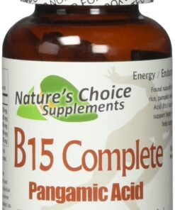 Nature's Choice Supplements B15 Complete Extra Strength, Pangamic Acid, with TMG&DMG 500mg 90 Capsules