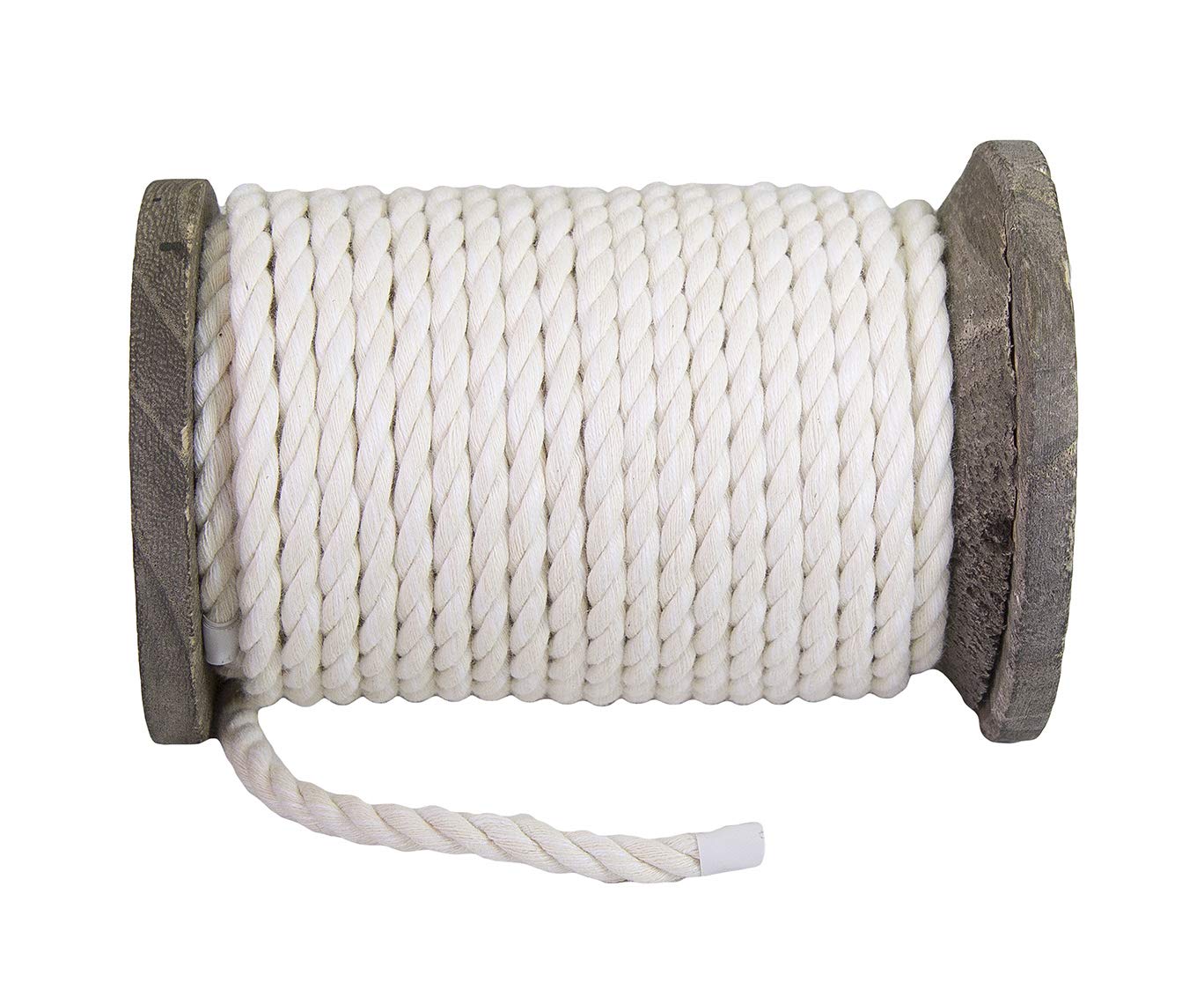 Ravenox Natural Twisted Cotton Rope | Made in The USA | Strong Triple-Strand Cordage for Sports, Décor, Pet Toys, Crafts, Macramé & Indoor Outdoor Use| by The Foot & Diameter (Multiple Color) Natural White 1 Inch x 50 Feet 8 Ravenox Natural Twisted Cotton Rope | Made in The USA | Strong Triple-Strand Cordage for Sports, Décor, Pet Toys, Crafts, Macramé & Indoor Outdoor Use| by The Foot & Diameter (Multiple Color) Natural White 1 Inch x 50 Feet - Image 8