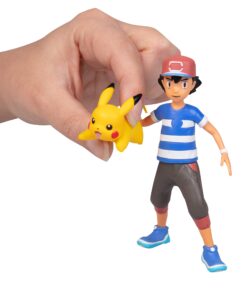 Pokémon Battle Figure Multi Pack Toy Set with Launching Action - Generation 1 - Includes Ash, Pikachu, Eevee, Bulbasaur, Ditto & Zubat - 6 Pieces - Ages 4+ 19 71COpr0LH2L